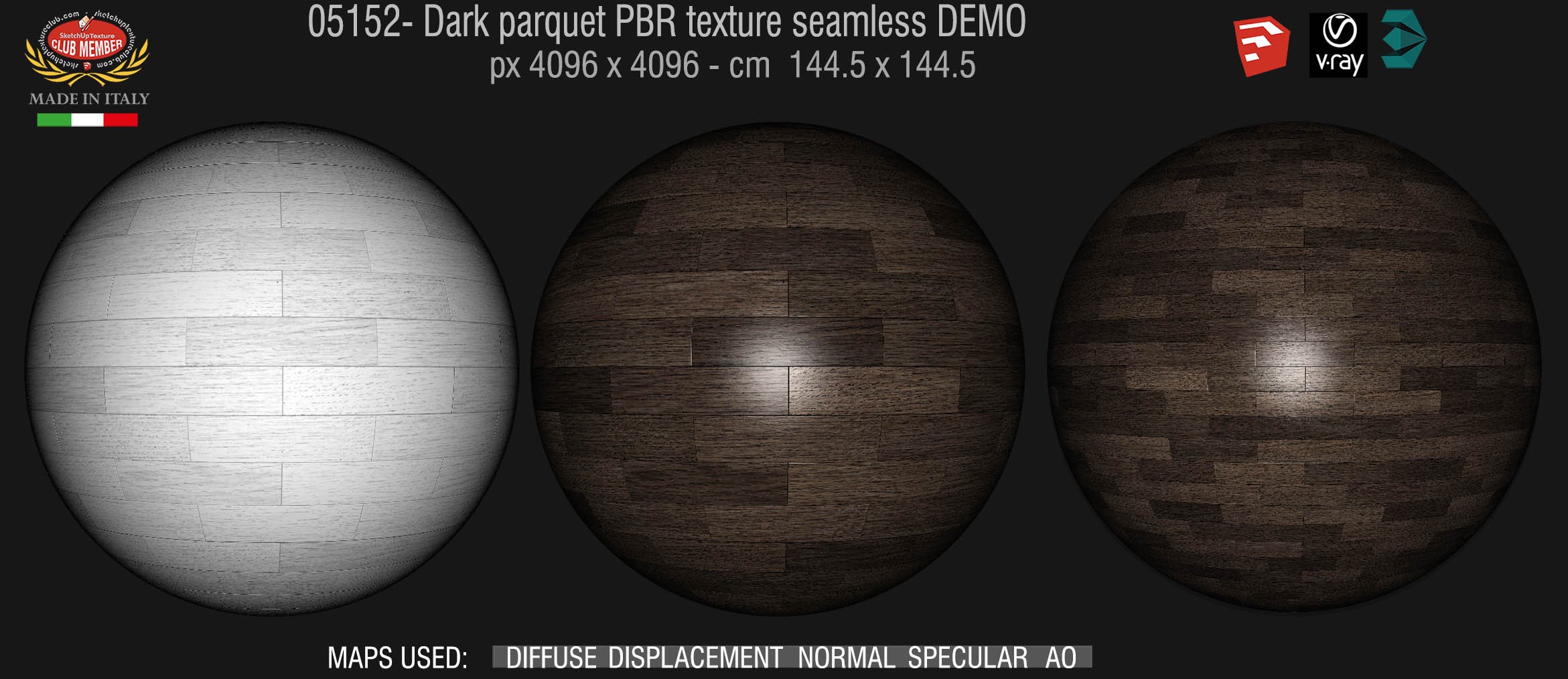 05152 dark parquet PBR texture seamless DEMO