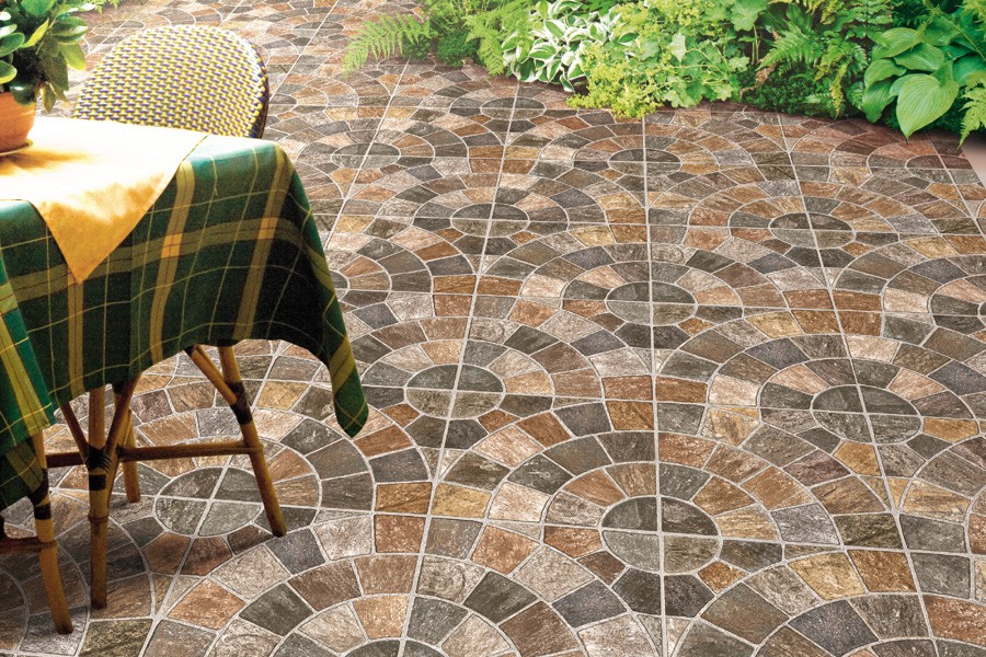 quartzite cobblestone paving texture demo