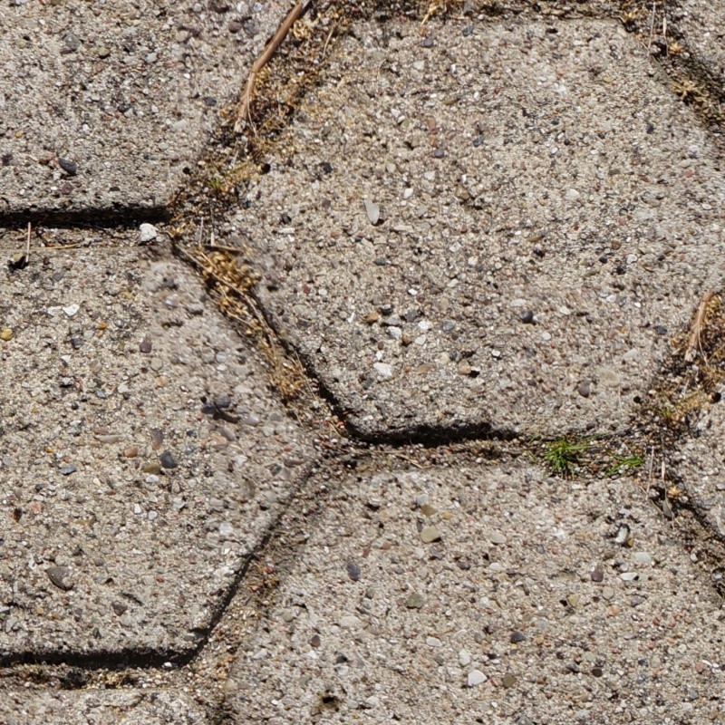 Textures   -   ARCHITECTURE   -   PAVING OUTDOOR   -   Hexagonal  - Concrete paving outdoor hexagonal texture seamless 05982 - HR Full resolution preview demo