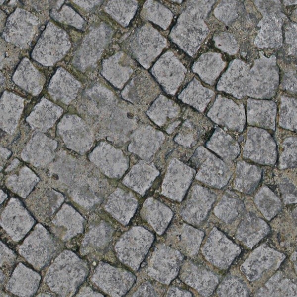 Textures   -   ARCHITECTURE   -   ROADS   -   Paving streets   -   Damaged cobble  - Damaged street paving cobblestone texture seamless 07444 - HR Full resolution preview demo