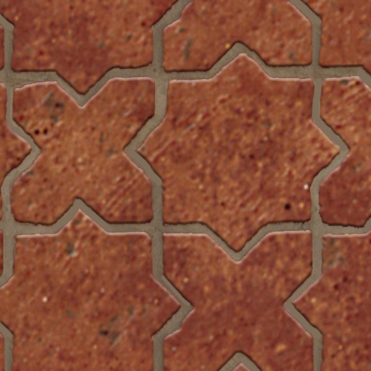 Textures   -   ARCHITECTURE   -   PAVING OUTDOOR   -   Terracotta   -   Blocks mixed  - Paving cotto mixed size texture seamless 06568 - HR Full resolution preview demo