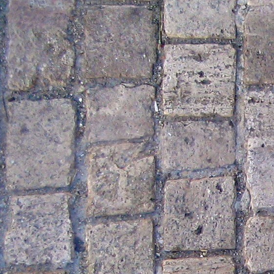 Textures   -   ARCHITECTURE   -   ROADS   -   Paving streets   -   Damaged cobble  - Dirt street paving cobblestone texture seamless 07445 - HR Full resolution preview demo