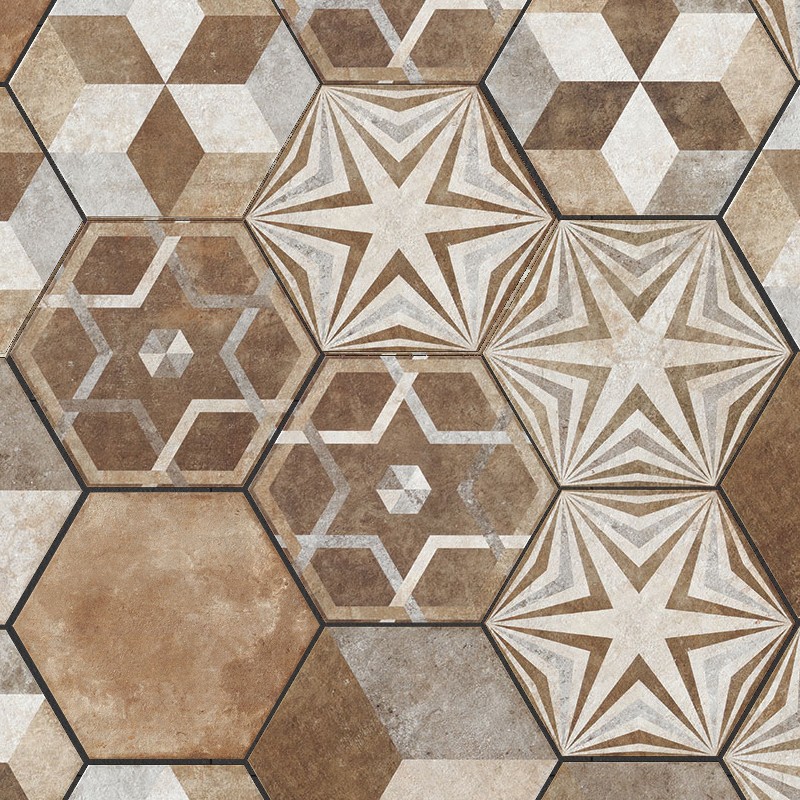 Textures   -   ARCHITECTURE   -   TILES INTERIOR   -   Hexagonal mixed  - Hexagonal tile texture seamless 16868 - HR Full resolution preview demo