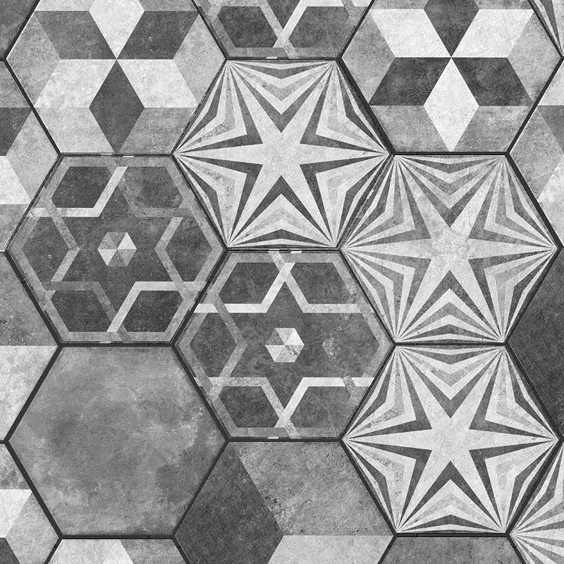 Textures   -   ARCHITECTURE   -   TILES INTERIOR   -   Hexagonal mixed  - Hexagonal tile texture seamless 16869 - HR Full resolution preview demo