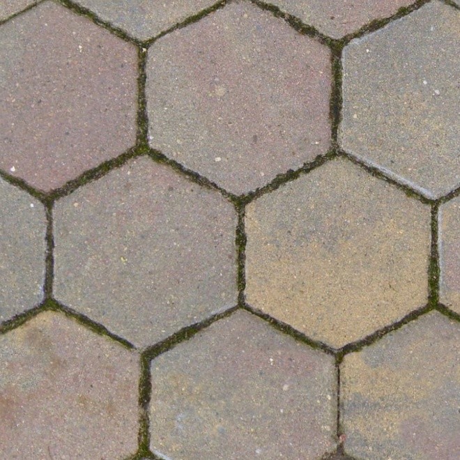 Textures   -   ARCHITECTURE   -   PAVING OUTDOOR   -   Hexagonal  - Concrete paving outdoor hexagonal texture seamless 05987 - HR Full resolution preview demo