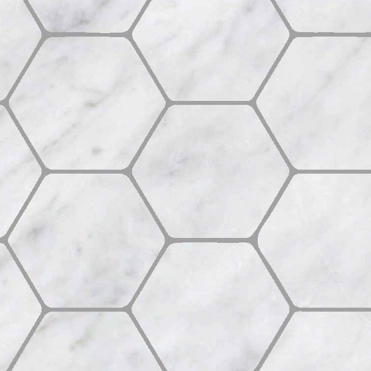 Textures   -   ARCHITECTURE   -   TILES INTERIOR   -   Marble tiles   -   Marble geometric patterns  - Hexagonal white marble floor tile texture seamless 1 21126 - HR Full resolution preview demo