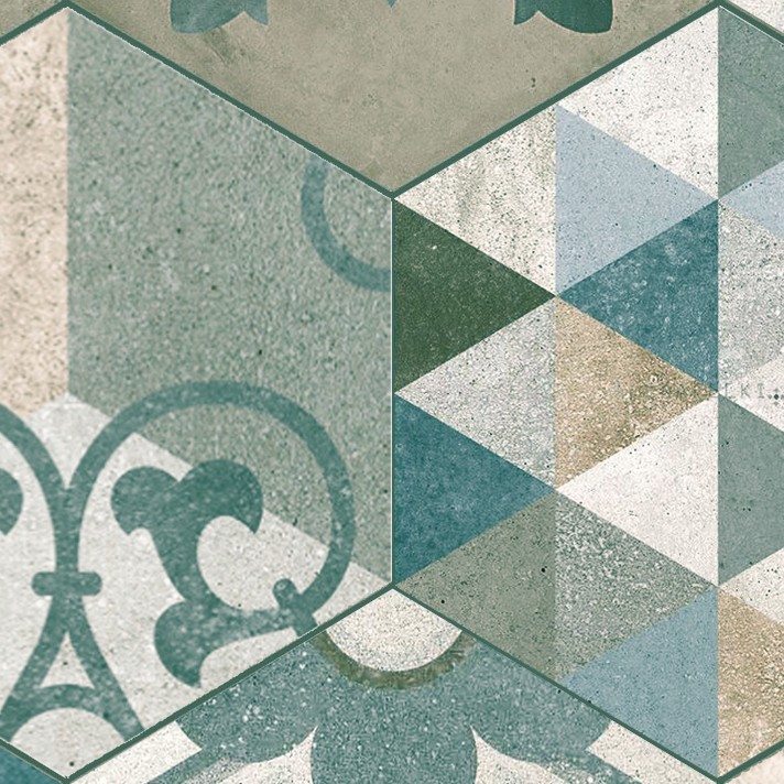 Textures   -   ARCHITECTURE   -   TILES INTERIOR   -   Hexagonal mixed  - Hexagonal tile texture seamless 16875 - HR Full resolution preview demo