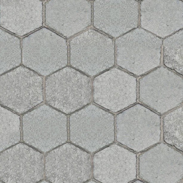 Textures   -   ARCHITECTURE   -   PAVING OUTDOOR   -   Hexagonal  - Concrete paving outdoor hexagonal texture seamless 05994 - HR Full resolution preview demo