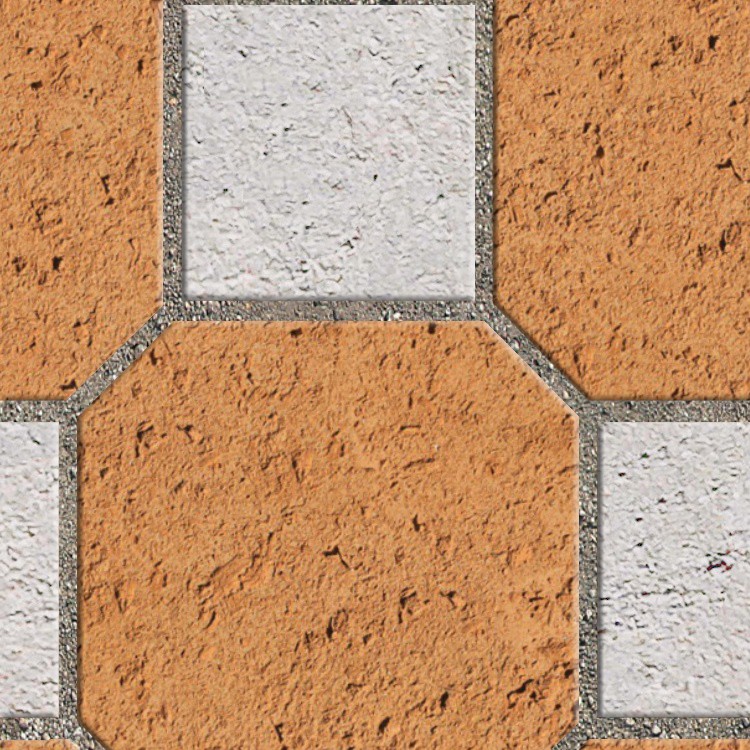 Textures   -   ARCHITECTURE   -   PAVING OUTDOOR   -   Terracotta   -   Blocks mixed  - Paving cotto mixed size texture seamless 06579 - HR Full resolution preview demo