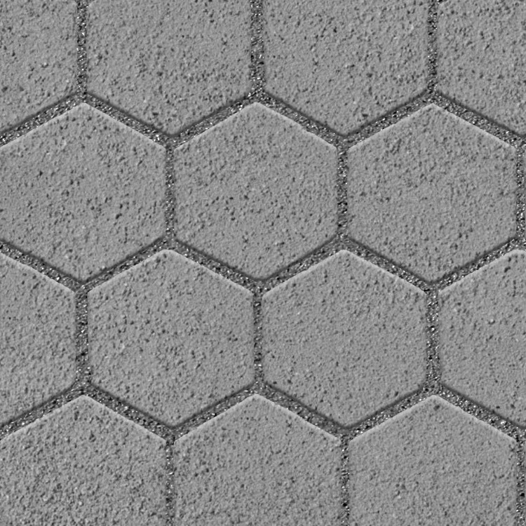 Textures   -   ARCHITECTURE   -   PAVING OUTDOOR   -   Hexagonal  - Concrete paving outdoor hexagonal texture seamless 05995 - HR Full resolution preview demo