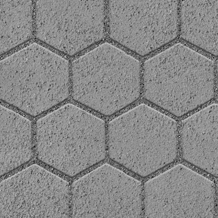 Concrete paving outdoor hexagonal texture seamless 05995