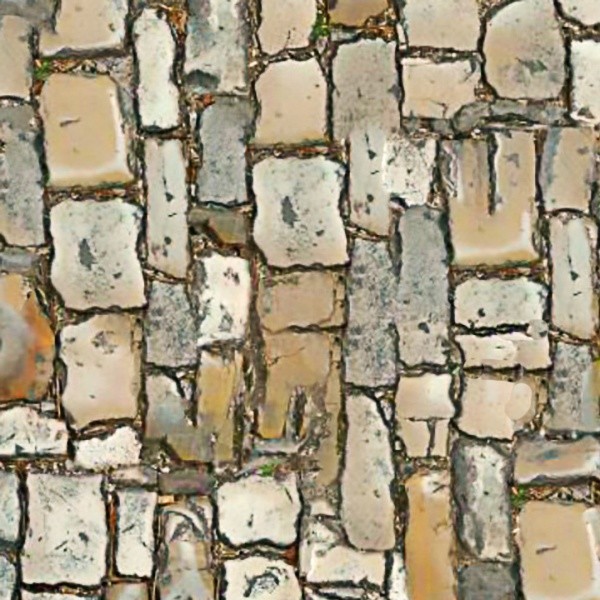 Textures   -   ARCHITECTURE   -   ROADS   -   Paving streets   -   Damaged cobble  - Damaged street paving cobblestone texture seamless 07456 - HR Full resolution preview demo