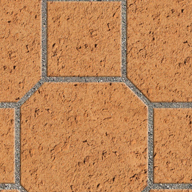 Textures   -   ARCHITECTURE   -   PAVING OUTDOOR   -   Terracotta   -   Blocks mixed  - Paving cotto mixed size texture seamless 06580 - HR Full resolution preview demo