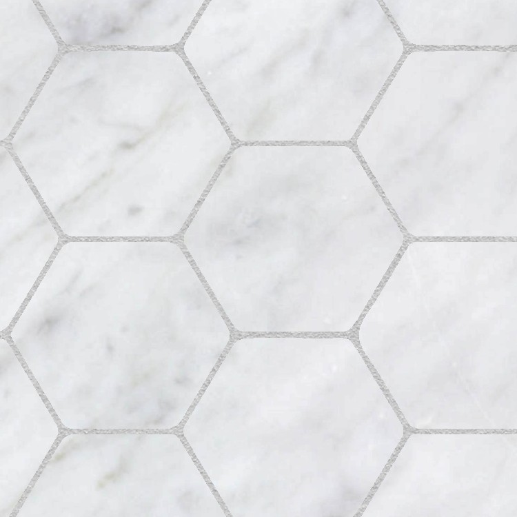 Textures   -   ARCHITECTURE   -   TILES INTERIOR   -   Hexagonal mixed  - Carrara marble hexagonal texture seamless 17108 - HR Full resolution preview demo