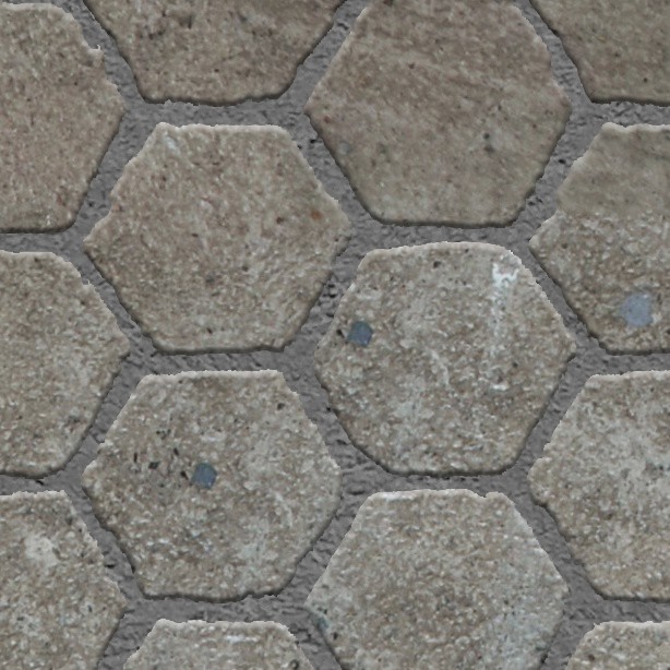 Textures   -   ARCHITECTURE   -   PAVING OUTDOOR   -   Hexagonal  - Concrete paving outdoor hexagonal texture seamless 05998 - HR Full resolution preview demo