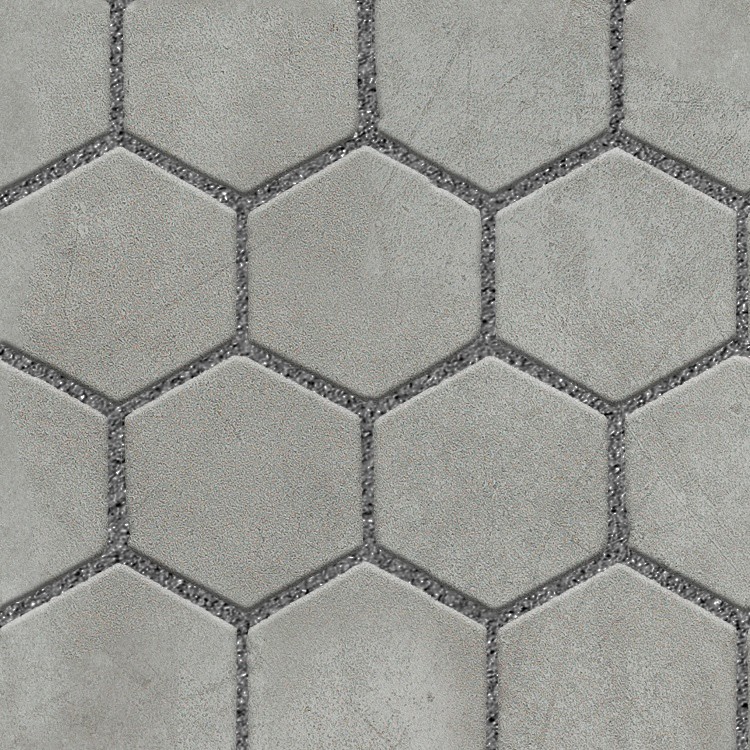 Textures   -   ARCHITECTURE   -   PAVING OUTDOOR   -   Hexagonal  - Concrete paving outdoor hexagonal texture seamless 06000 - HR Full resolution preview demo