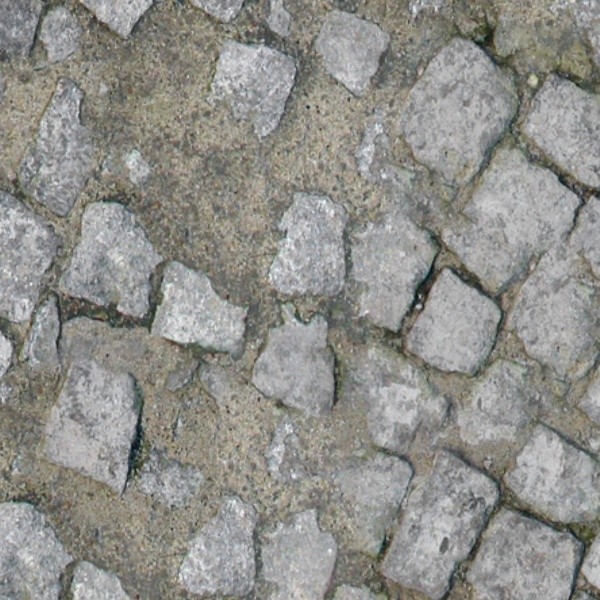 Textures   -   ARCHITECTURE   -   ROADS   -   Paving streets   -   Damaged cobble  - Damaged street paving cobblestone texture seamless 07461 - HR Full resolution preview demo