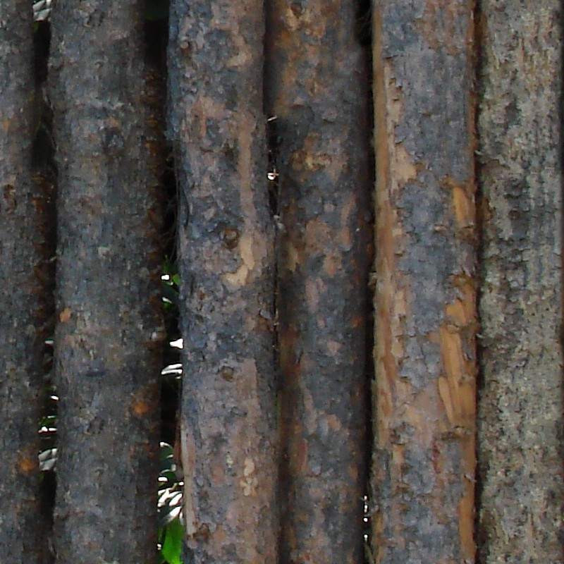 Textures   -   ARCHITECTURE   -   WOOD PLANKS   -   Wood fence  - Fence trunks wood texture seamless 09398 - HR Full resolution preview demo