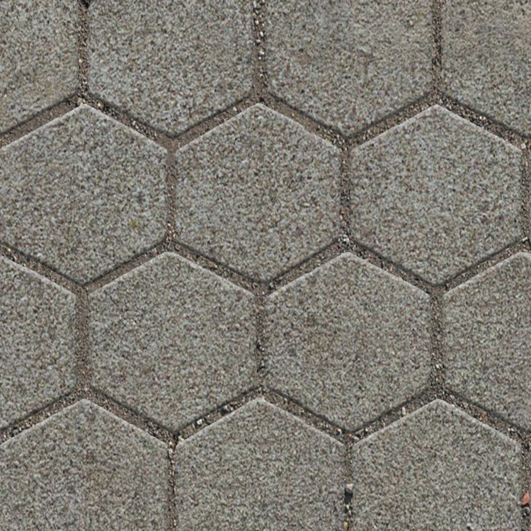 Textures   -   ARCHITECTURE   -   PAVING OUTDOOR   -   Hexagonal  - Concrete paving outdoor hexagonal texture seamless 06001 - HR Full resolution preview demo