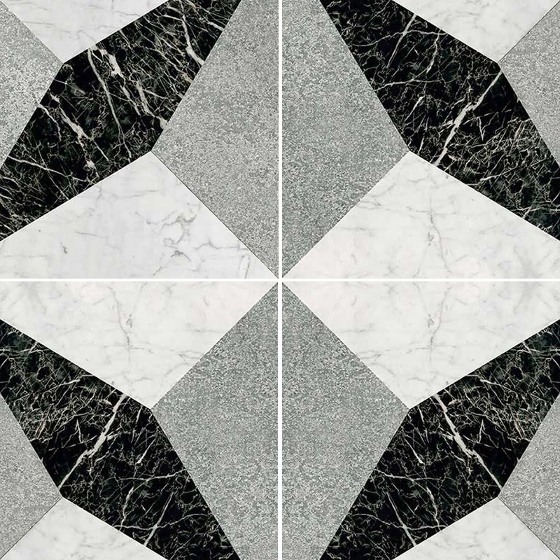 Illusion Black White Marble Floor Tile, Bathroom Floor Tile Texture Seamless