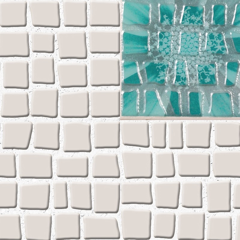 Textures   -   ARCHITECTURE   -   TILES INTERIOR   -   Mosaico   -   Mixed format  - Mosaico floreal tiles texture seamless 15555 - HR Full resolution preview demo