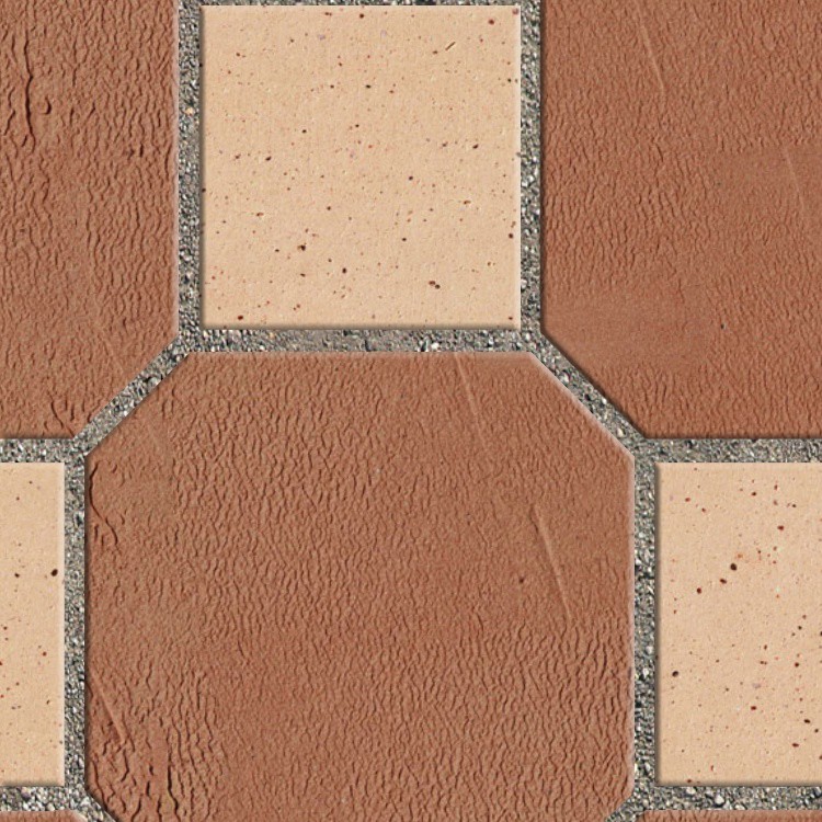 Textures   -   ARCHITECTURE   -   PAVING OUTDOOR   -   Terracotta   -   Blocks mixed  - Paving cotto mixed size texture seamless 06587 - HR Full resolution preview demo
