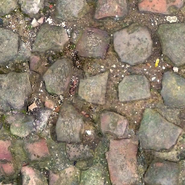 Textures   -   ARCHITECTURE   -   ROADS   -   Paving streets   -   Damaged cobble  - Damaged street paving cobblestone texture seamless 07464 - HR Full resolution preview demo