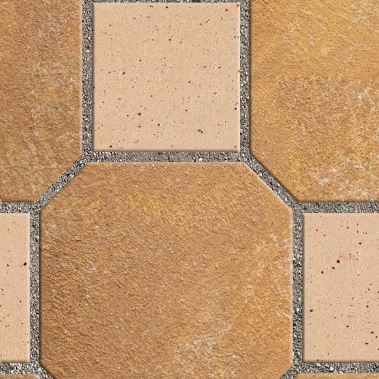 Textures   -   ARCHITECTURE   -   PAVING OUTDOOR   -   Terracotta   -   Blocks mixed  - Paving cotto mixed size texture seamless 06589 - HR Full resolution preview demo