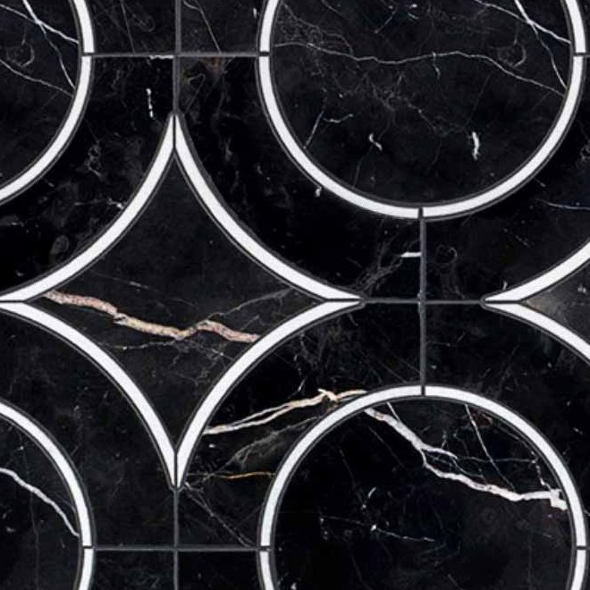 Textures   -   ARCHITECTURE   -   TILES INTERIOR   -   Marble tiles   -   Marble geometric patterns  - Black and white marble tile texture seamless 21141 - HR Full resolution preview demo