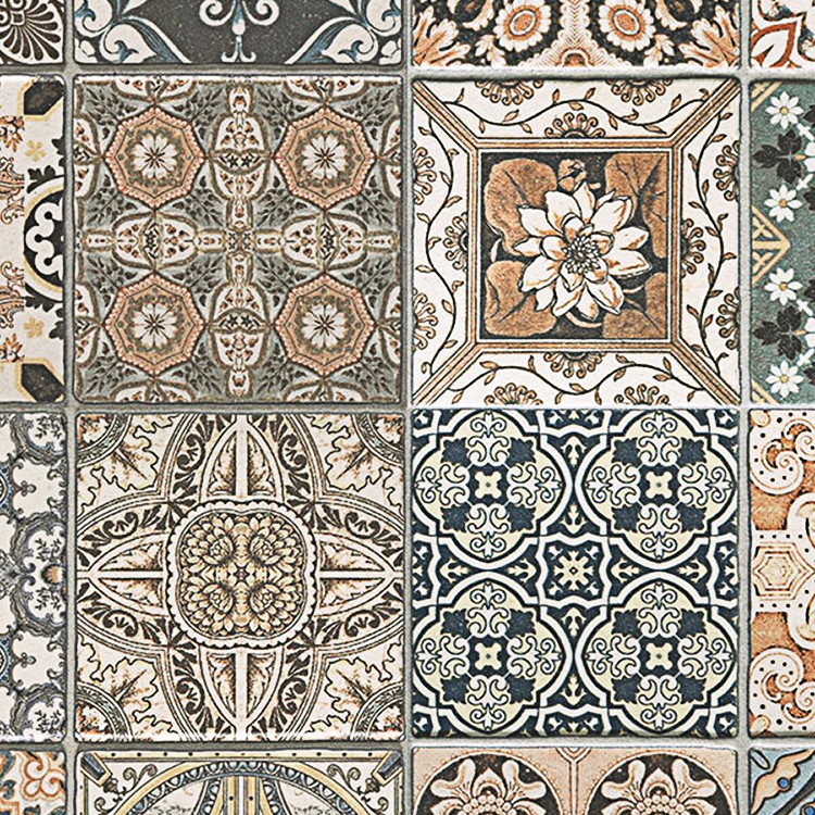 Textures   -   ARCHITECTURE   -   TILES INTERIOR   -   Ornate tiles   -   Patchwork  - Patchwork tile texture seamless 16612 - HR Full resolution preview demo