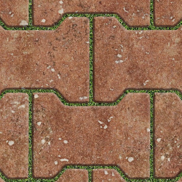 Textures   -   ARCHITECTURE   -   PAVING OUTDOOR   -   Parks Paving  - Terracotta block park paving texture seamless 18687 - HR Full resolution preview demo