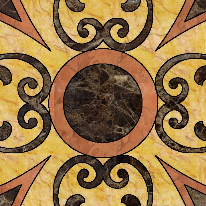Textures   -   ARCHITECTURE   -   TILES INTERIOR   -   Water Jet   -   Medallions  - Water jet medallion texture 17074 - HR Full resolution preview demo