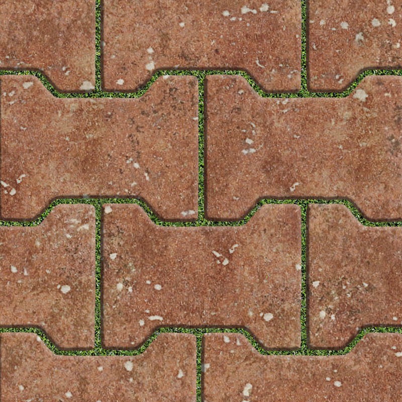Textures   -   ARCHITECTURE   -   PAVING OUTDOOR   -   Parks Paving  - Terracotta block park paving texture seamless 18688 - HR Full resolution preview demo