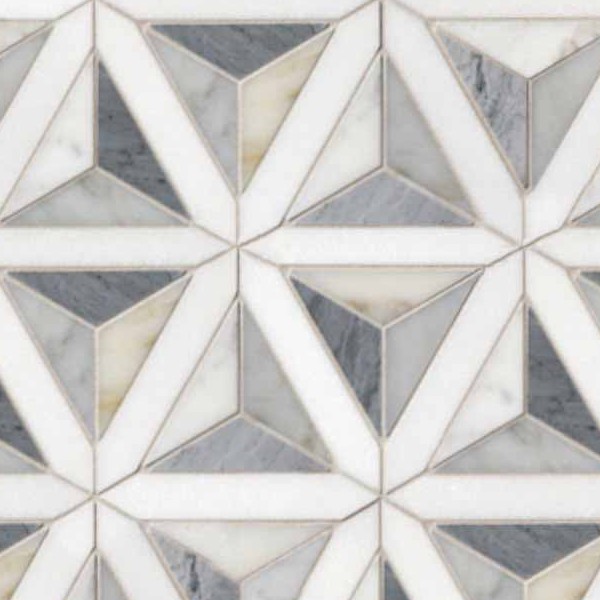 Geometric Pattern White Marble Floor, Geometric Pattern Floor Tiles