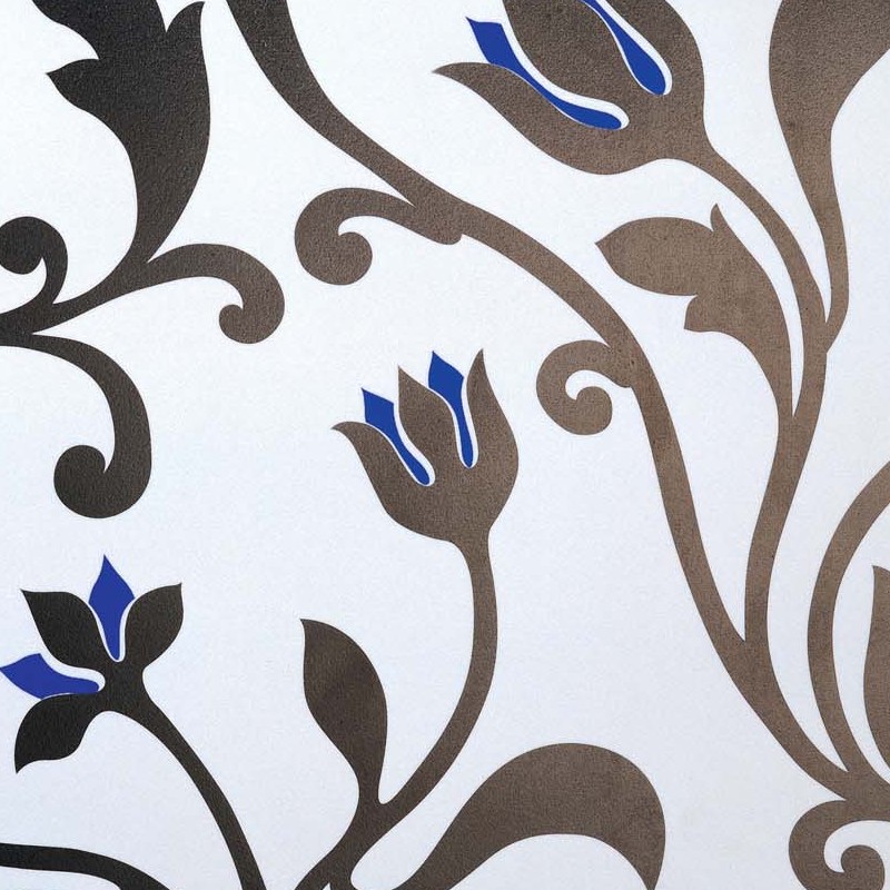 Textures   -   ARCHITECTURE   -   TILES INTERIOR   -   Ornate tiles   -   Floral tiles  - Ceramic platinum floral tiles texture seamless 19189 - HR Full resolution preview demo