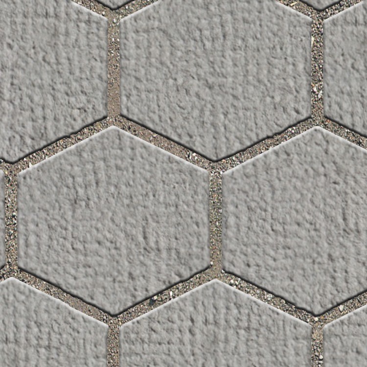 Textures   -   ARCHITECTURE   -   PAVING OUTDOOR   -   Hexagonal  - Stone paving outdoor hexagonal texture seamless 06009 - HR Full resolution preview demo