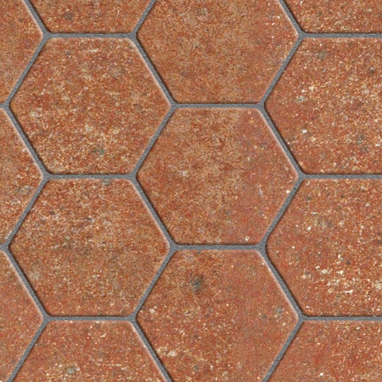 Textures   -   ARCHITECTURE   -   TILES INTERIOR   -   Terracotta tiles  - Tuscany hexagonal terracotta tile texture seamless 16038 - HR Full resolution preview demo