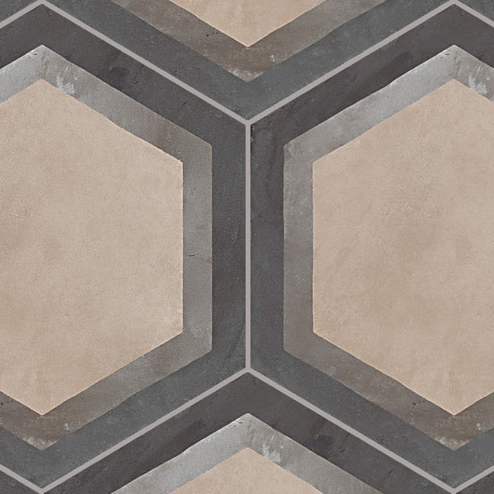 Textures   -   ARCHITECTURE   -   TILES INTERIOR   -   Hexagonal mixed  - Concrete hexagonal tile texture seamless 18116 - HR Full resolution preview demo