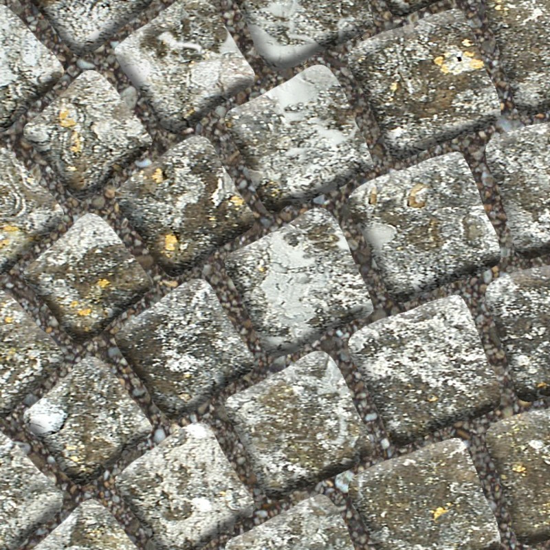 Textures   -   ARCHITECTURE   -   ROADS   -   Paving streets   -   Damaged cobble  - Dirt street paving cobblestone texture seamless 07473 - HR Full resolution preview demo