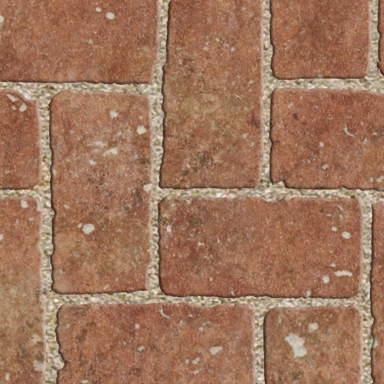 Textures   -   ARCHITECTURE   -   PAVING OUTDOOR   -   Terracotta   -   Herringbone  - Cotto paving herringbone outdoor texture seamless 06758 - HR Full resolution preview demo