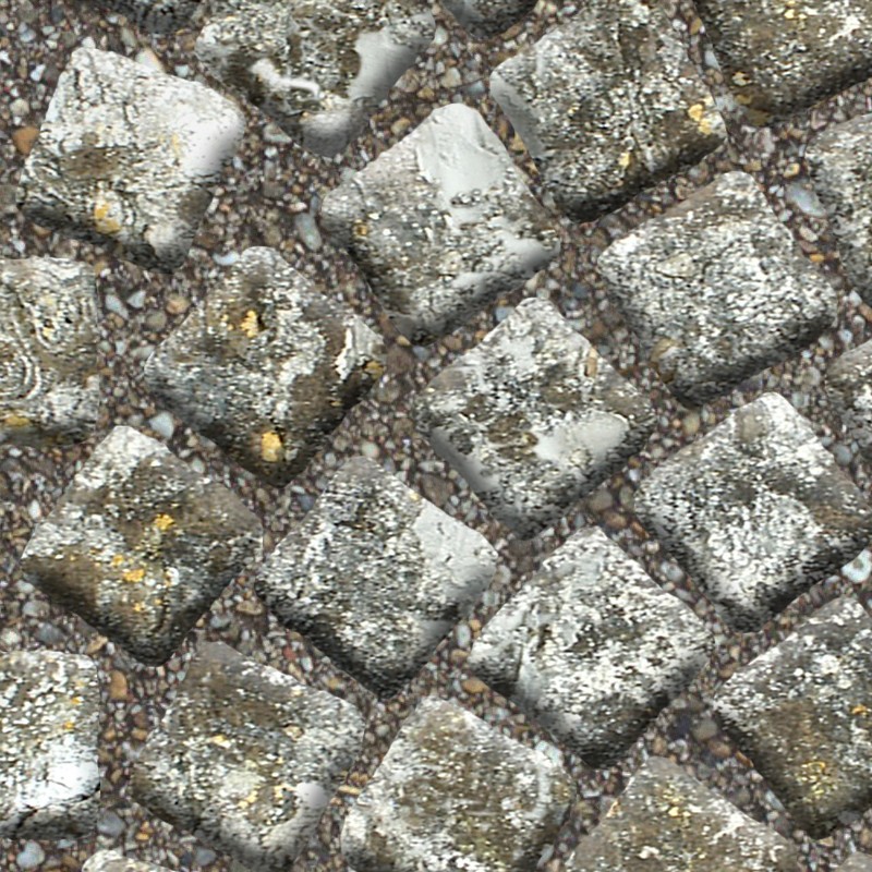 Textures   -   ARCHITECTURE   -   ROADS   -   Paving streets   -   Damaged cobble  - Dirt street paving cobblestone texture seamless 07475 - HR Full resolution preview demo
