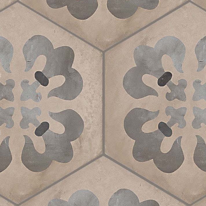 Textures   -   ARCHITECTURE   -   TILES INTERIOR   -   Hexagonal mixed  - Concrete hexagonal tile texture seamless 20291 - HR Full resolution preview demo