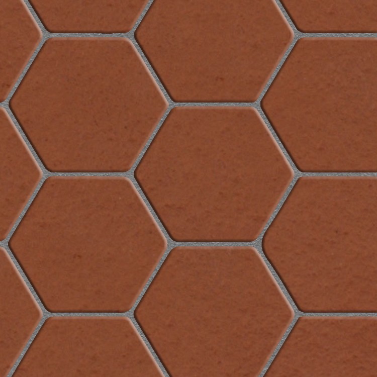 Textures   -   ARCHITECTURE   -   TILES INTERIOR   -   Terracotta tiles  - Tuscany hexagonal terracotta red tile texture seamless 16096 - HR Full resolution preview demo