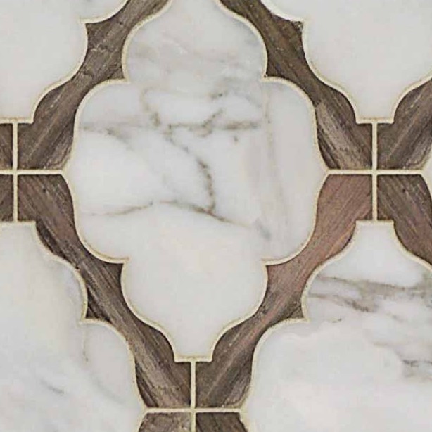 Textures   -   ARCHITECTURE   -   TILES INTERIOR   -   Marble tiles   -   Marble geometric patterns  - American white marble tile with raw wood texture seamless 21147 - HR Full resolution preview demo