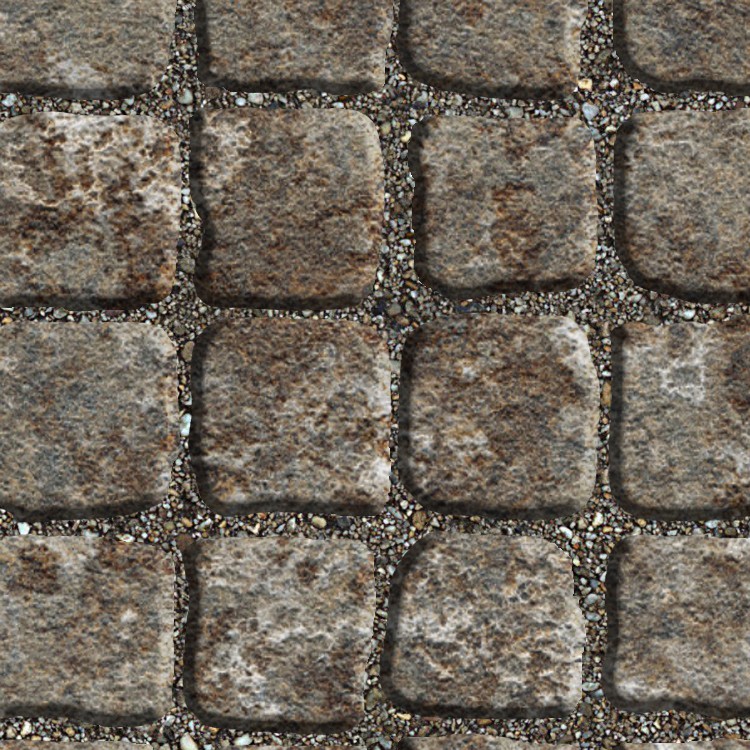 Textures   -   ARCHITECTURE   -   ROADS   -   Paving streets   -   Damaged cobble  - Dirt street paving cobblestone texture seamless 07477 - HR Full resolution preview demo