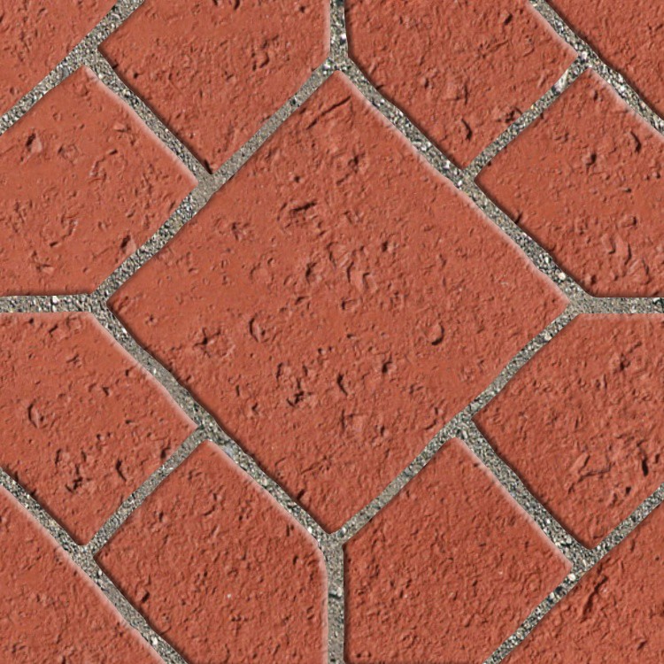 Textures   -   ARCHITECTURE   -   PAVING OUTDOOR   -   Terracotta   -   Blocks mixed  - Paving cotto mixed size texture seamless 06601 - HR Full resolution preview demo