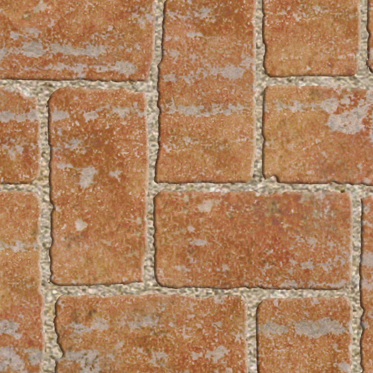 Textures   -   ARCHITECTURE   -   PAVING OUTDOOR   -   Terracotta   -   Herringbone  - Cotto paving herringbone outdoor texture seamless 06761 - HR Full resolution preview demo
