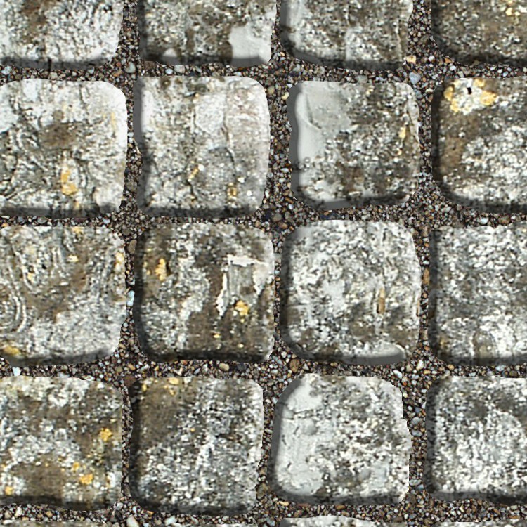 Textures   -   ARCHITECTURE   -   ROADS   -   Paving streets   -   Damaged cobble  - Dirt street paving cobblestone texture seamless 07478 - HR Full resolution preview demo