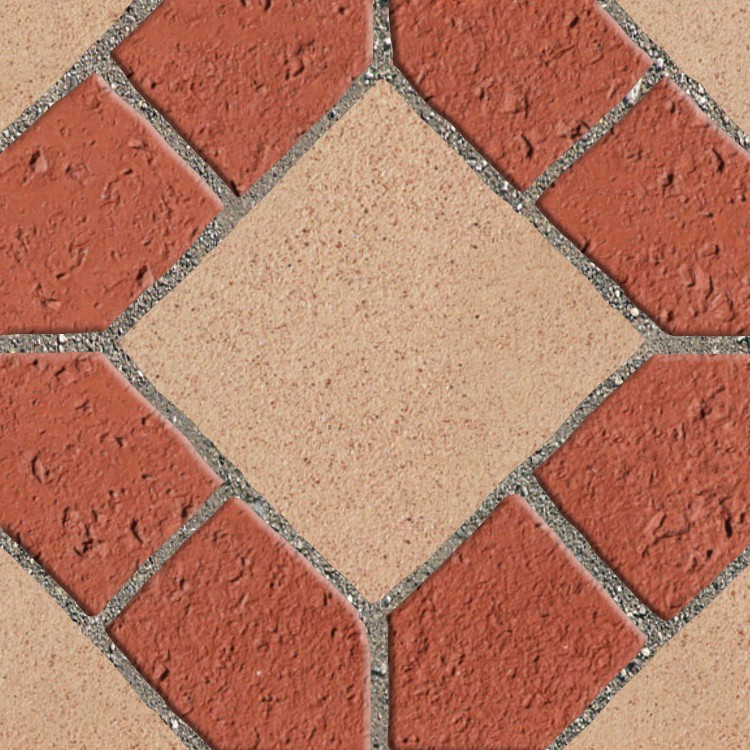 Textures   -   ARCHITECTURE   -   PAVING OUTDOOR   -   Terracotta   -   Blocks mixed  - Paving cotto mixed size texture seamless 06602 - HR Full resolution preview demo