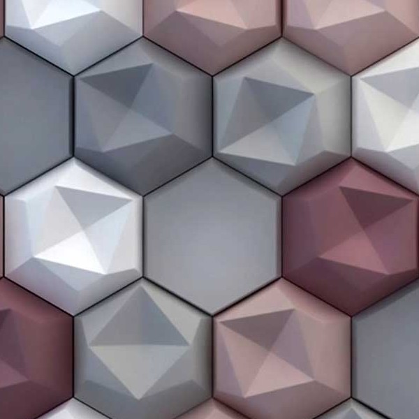 Textures   -   ARCHITECTURE   -   TILES INTERIOR   -   Hexagonal mixed  - Concrete hexagonal wall tile panel texture seamless 20899 - HR Full resolution preview demo